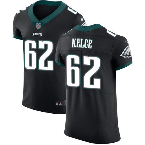 Nike Eagles #62 Jason Kelce Black Alternate Men's Stitched NFL Vapor Untouchable Elite Jersey - Click Image to Close